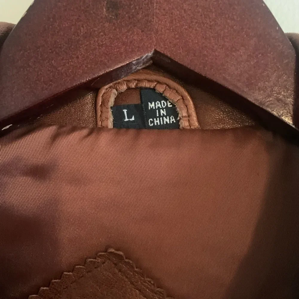 Mens Large Brown Soft leather coat - Picture 9 of 13